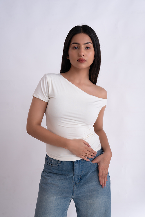 White Off Shoulder Top