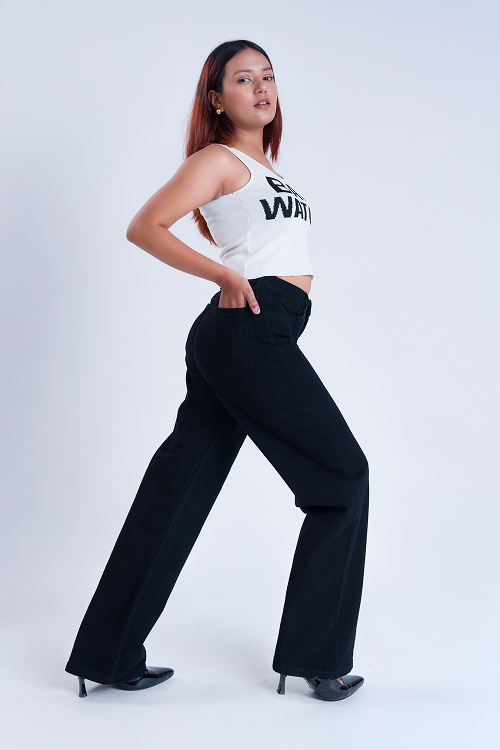 RAW Black Straight Fit Jeans