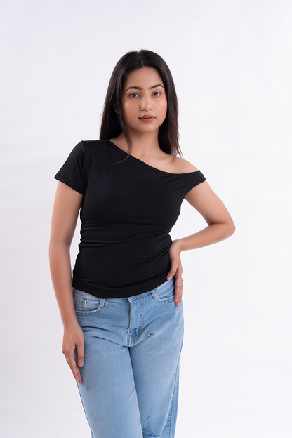 Black Off Shoulder Top