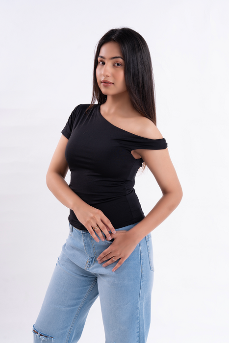 Black Off Shoulder Top