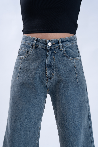 Faded Charcoal Darted Straight Fit Jeans